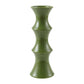 Glossy GreenCeramic Vase - Unique Bamboo-Look Design (25.5x9x7cm)