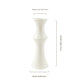 Matte White Ceramic Vase - Unique Bamboo Shape Design (20x8x5.5cm)