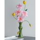 Glossy GreenCeramic Vase - Unique Bamboo-Look Design (20x8x5.5cm)