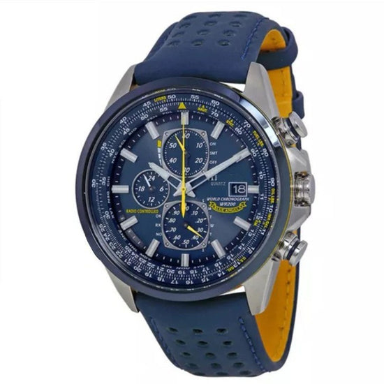 Blue leather strap Elegant Men&