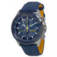 Blue leather strap Elegant Men&