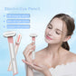Rose Gold Electric Eye Massager Pen with Red & Blue Light Therapy - Heated Vibration Wand