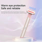 Rose Gold Electric Eye Massager Pen with Red & Blue Light Therapy - Heated Vibration Wand