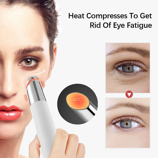 Rechargeable Eye Care Pen with Sterilizing Base - 3-Color Phototherapy Heat & Vibration