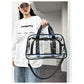 Black transparent Multi-Purpose Clear PVC Bag - Travel, Fitness, Storage Tote (42x26x15cm)