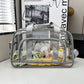 Silver transparent Multi-Purpose Clear PVC Bag - Travel, Fitness, Storage Tote (50x32x18cm)
