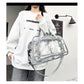 Silver transparent Multi-Purpose Clear PVC Bag - Travel, Fitness, Storage Tote (50x32x18cm)