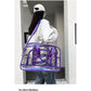 Purple transparent Multi-Purpose Clear PVC Bag - Travel, Fitness, Storage Tote (42x26x15cm)