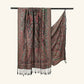Black Elegant Retro Paisley Print Scarf for Women - Soft Fashion Shawl Wrap 185x70cm
