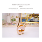 Elegant Swan Base Spoon Holder Set with 6 Coffee/Dessert Spoons(Gold and white spoon)
