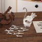 Elegant Swan Base Spoon Holder Set with 6 Coffee/Dessert Spoons(Silver fork)