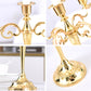 Gold Elegant Metal Candelabra 3 Arm Candle Holder -  Decorative Candelabra for Home, Weddings, Events