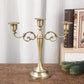 Copper Elegant Metal Candelabra 3 Arm Candle Holder -  Decorative Candelabra for Home, Weddings, Events
