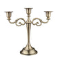 Copper Elegant Metal Candelabra 3 Arm Candle Holder -  Decorative Candelabra for Home, Weddings, Events