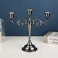 Black Elegant Metal Candelabra 3 Arm Candle Holder -  Decorative Candelabra for Home, Weddings, Events