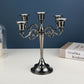 Black Elegant Metal Candelabra 5 Arm Candle Holder -  Decorative Candelabra for Home, Weddings, Events