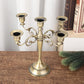 Copper Elegant Metal Candelabra 3 Arm Candle Holder -  Decorative Candelabra for Home, Weddings, Events