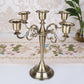 Copper Elegant Metal Candelabra 3 Arm Candle Holder -  Decorative Candelabra for Home, Weddings, Events