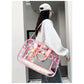 Pink transparent Multi-Purpose Clear PVC Bag - Travel, Fitness, Storage Tote (42x26x15cm)