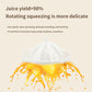 White Electric Citrus Juicer Press - Portable, Large Caliber, One-Click Operation(3.7v 1500 mAh battery)