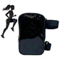 Black Shiny Holographic Thigh Holster Bag - Hands-Free Festival & Hiking Gear