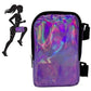 Purple Shiny Holographic Thigh Holster Bag - Hands-Free Festival & Hiking Gear