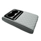 Gray Auto Center Console Armrest Riser Pad with Dual Cup Holders - PU Leather