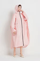 Light pink Stylish Waterproof Raincoat Poncho - Long, Packable for Outdoor Travel & Hiking