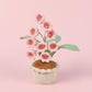 Handmade Crochet Lily of the Valley Potted Plant - Everlasting Crochet Flower Arrangement (9 heads pink)
