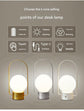 Silver Portable Rechargeable LED Lantern Lamp - Touch Control 3-Color Dimmable Desk Light