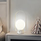 White Portable Rechargeable LED Lantern Lamp - Touch Control 3-Color Dimmable Desk Light