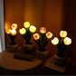 Blue Charging model Artificial Tulip Bouquet LED Light - Ceramic Pot Desk Lamp