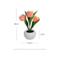 Yellow Charging model Artificial Tulip Bouquet LED Light - Ceramic Pot Desk Lamp