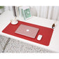 2 PCS Wine red/yellow Extra-Large Leather Table Mat for Study & Work - Pad for Students & Office Use (60x30cm)