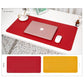 2 PCS Wine red/yellow Extra-Large Leather Table Mat for Study & Work - Pad for Students & Office Use (60x30cm)