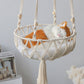 Pet Hammock for Cats with Wooden Beads - Pet Swing padding not included (Diameter : 40cm)