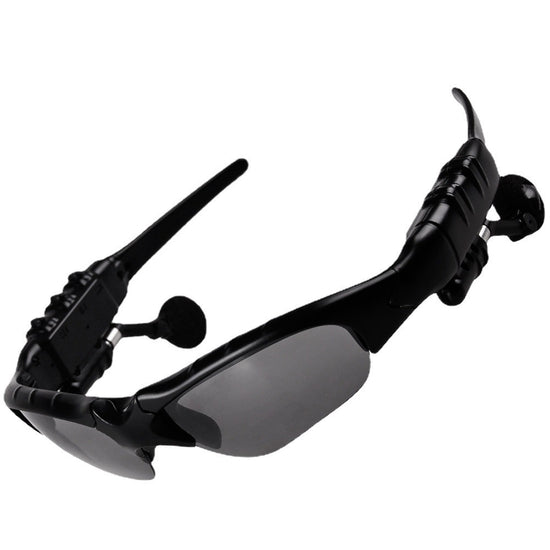 Black Bluetooth Sunglasses with Wireless Earbuds for Music and Calls