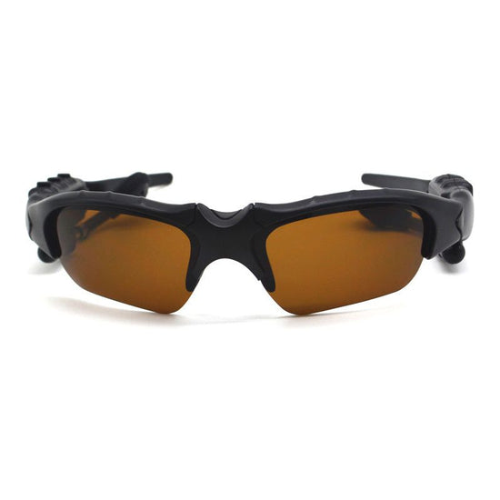 Brown Bluetooth Sunglasses with Wireless Earbuds for Music and Calls