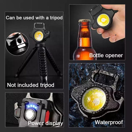 2 pcs Black Mini flashlight for outdoor and self-defense use