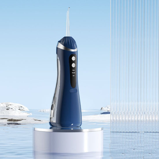 Blue Portable Ultrasonic Oral Irrigator with 3 Cleaning Modes Smart Teeth Cleaning Machine