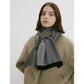 Grey Elegant Color Block Striped Scarf -Men&