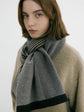 Grey Elegant Color Block Striped Scarf -Men&