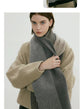 Grey Elegant Color Block Striped Scarf -Men&
