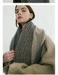 Grey Elegant Color Block Striped Scarf -Men&