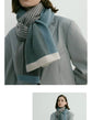 Blue Elegant Color Block Striped Scarf -Men&