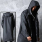 Stylish Black Trench Raincoat - Extra Long, Hooded, for Hiking & Fishing - XL