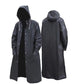 Stylish Black Trench Raincoat - Extra Long, Hooded, for Hiking & Fishing - XL