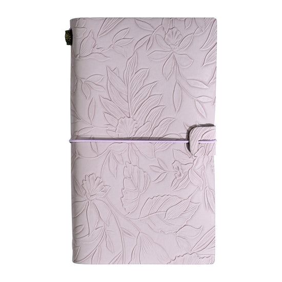Purple 2-Pack Vintage Floral Embossed PU Leather Journals - 192 Pages Each