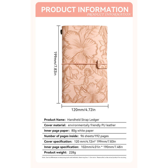 Purple 2-Pack Vintage Floral Embossed PU Leather Journals - 192 Pages Each