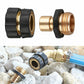 American Standard 3/4 Inch Brass Quick Connect Garden Hose Adapter (4 Male & 4 Female)